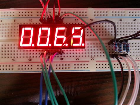 4 digit 7 segment display counter arduino code
