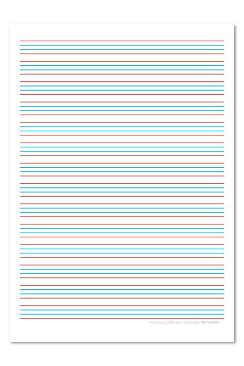 4 Line Paper For Kids