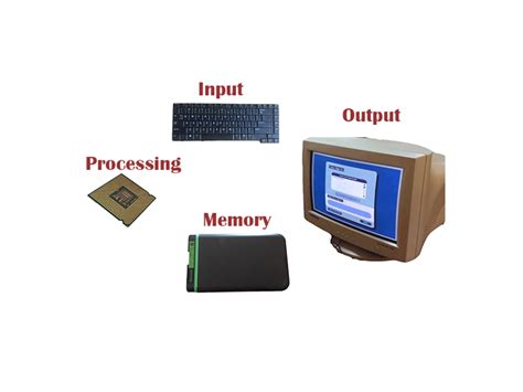 4 main parts of a computer with examples and their functions