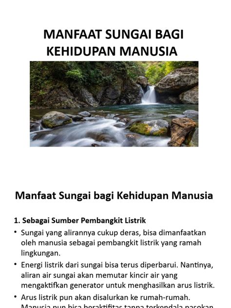4 manfaat sungai