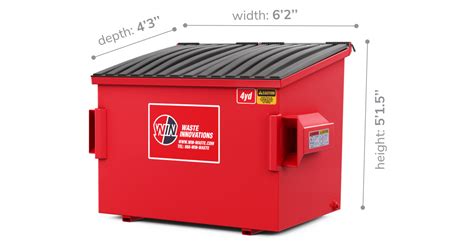 4 yard trash container