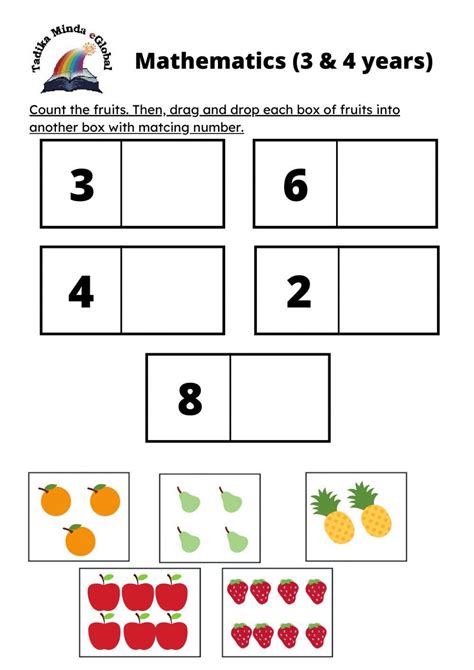 4 Years Old Math Worksheet