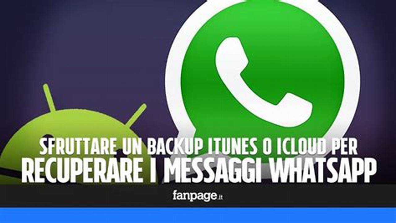 4. Recupera I Messaggi WhatsApp Da ICloud, IT Messaggi