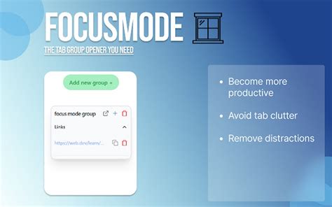 4. Add Tab Groups to your Focus mode