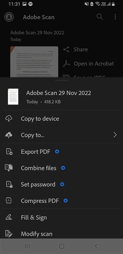 4. Adobe Scan: Document Scanner
