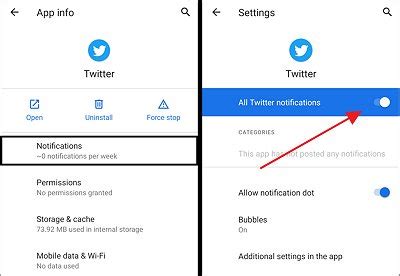4. Allow Twitter Notifications From the Settings App