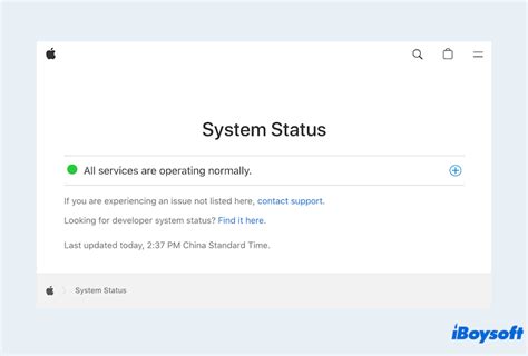 4. Check Apple System Status