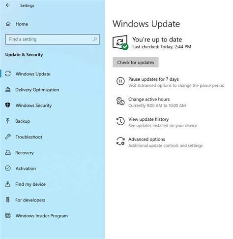 4. Check for pending updates