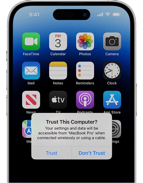 4. Check the Trust This Computer Alert (iPhone)