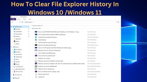 4. Clear File Explorer History
