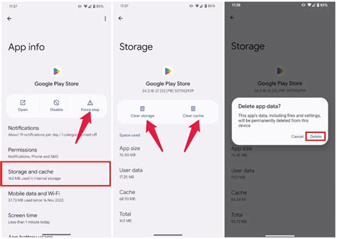 4. Clear Google Play Store Cache