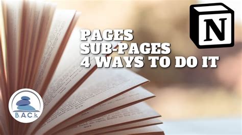 4. Create Subpages