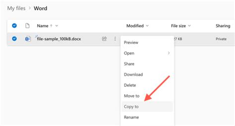 4. Create Word File Duplicates in OneDrive