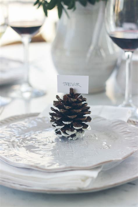 4. Create a pine cone place setting