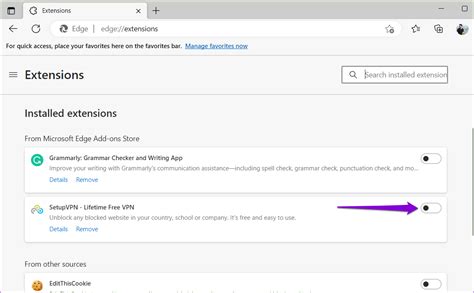4. Disable Edge Extensions