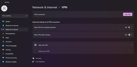 4. Disable Virtual Private Network