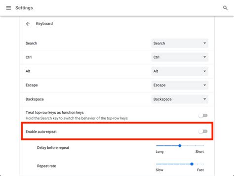 4. Enable Auto-Repeat