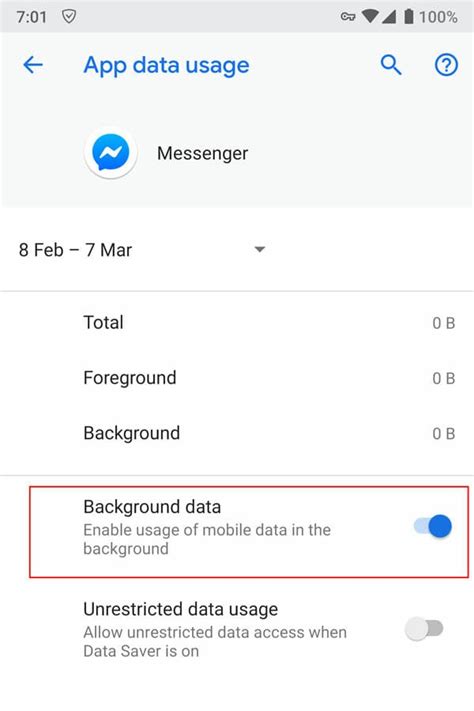 4. Enable Background Data Usage