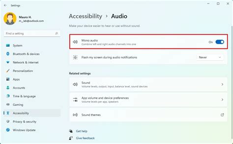 4. Enable Mono Audio