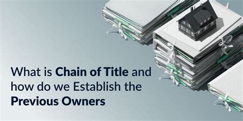 4. Establish previous ownership