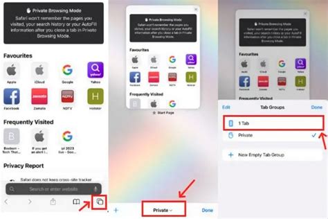4. Exit private browsing