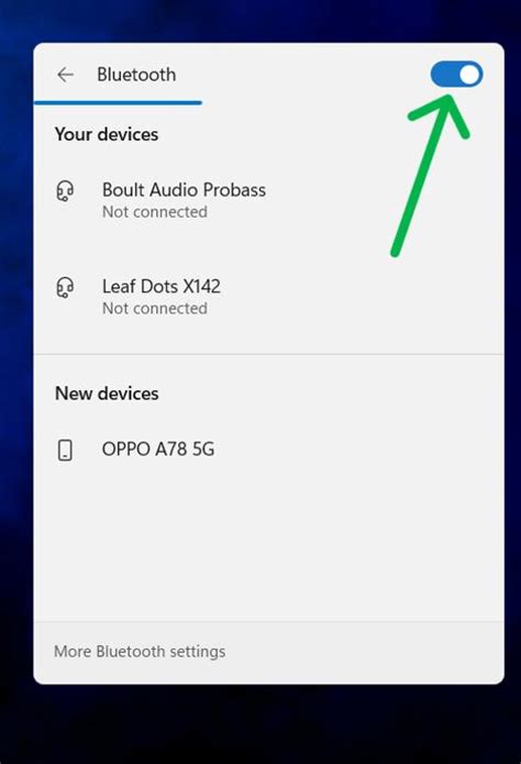 4. How to Turn on Bluetooth on Windows 11 Using Control Panel