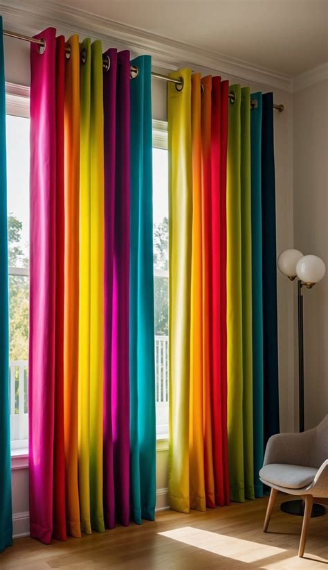 4. Make a statement with vibrantly colored curtains