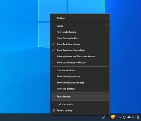 4. Open Task Manager via Start Menu