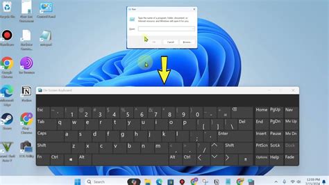 4. Opening the Desktop Screen Keyboard By Using the Run Command