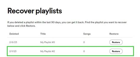 4. Recover deleted playlists