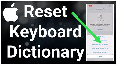 4. Reset Keyboard Dictionary on iPhone