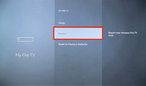 4. Restart Fire TV