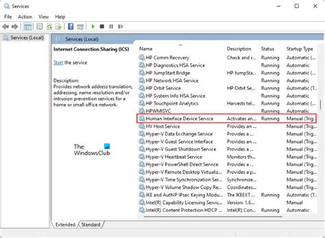 4. Restart Human Interface Device Service