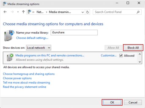 4. Turn Off Media Streaming