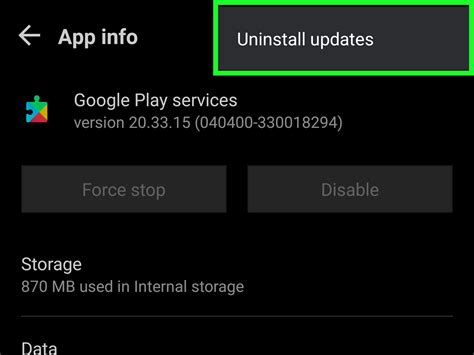 4. Uninstall Google Play Updates