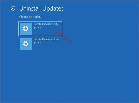 4. Uninstall a Windows Update via Windows Recovery Environment