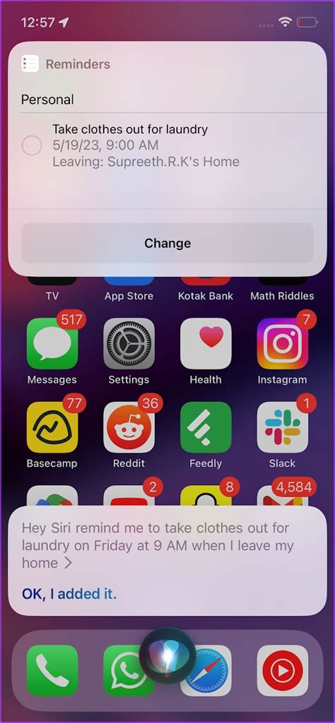 4. Use Siri to Add Reminders