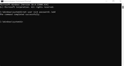4. Use the Command Prompt to Create a Local User Account