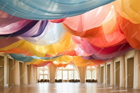 4. Use the ceiling as a canvas for a fun and vibrant design