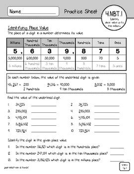 Numbers & Operations in Base Ten MultiDigit Whole Numbers CCSS 4.NBT.2