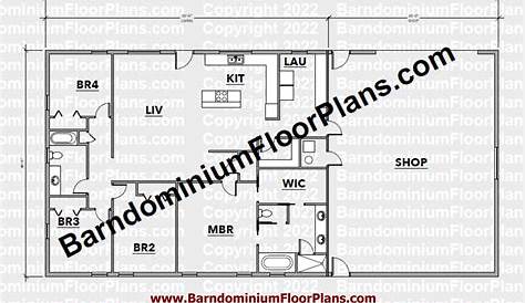 5 Barndominium Plans with 40’ Width Plan Barndominium floor plans