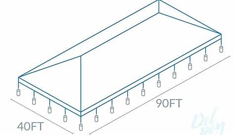 40 X 90 Tent Clear Frame CORT Party Rental