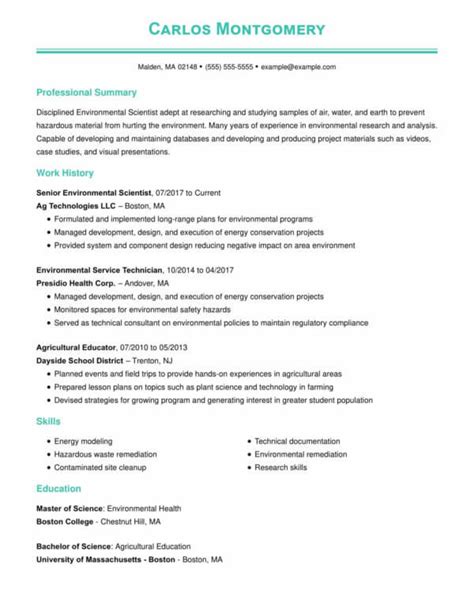 40 Environmental Science Resume Examples in Arizona LiveCareer