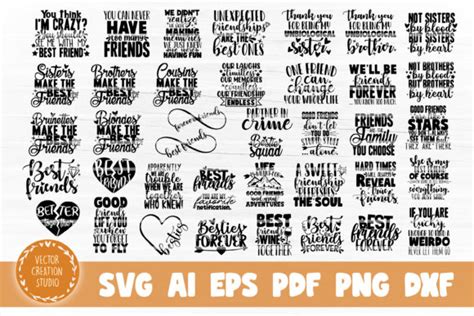 Download 40 Friendship Quotes Bundle Files DXF Files