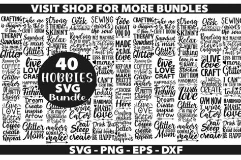 Download 40 Hobbies Bundle Silhouette DXF Files