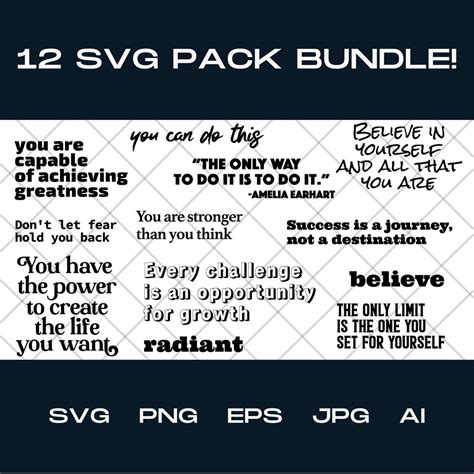 Download 40 Motivational Bundle | Motivation Cut Images