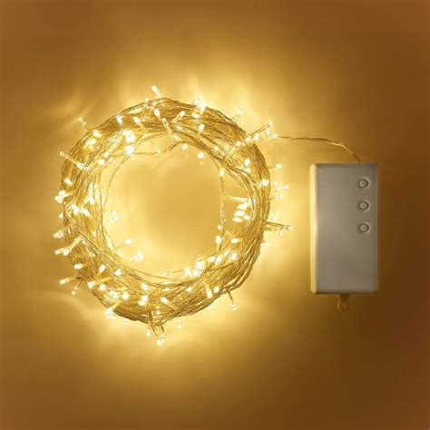 40 warm white led battery operated fairy lights