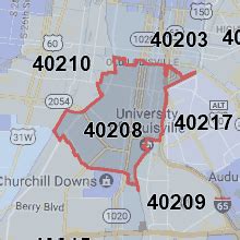 40208 Zip Code Map