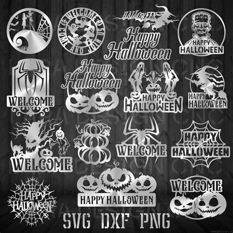 Download 404  Halloween Graphics Bundle Gif Files DXF Files