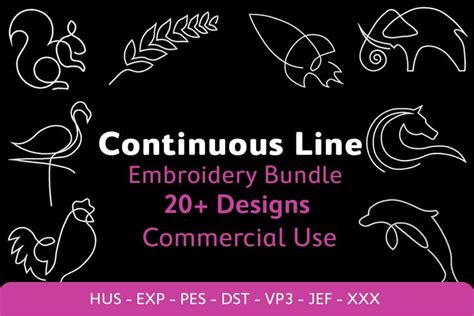 Download 408+ Continuous Line Embroidery Bundle Pics Commercial Use